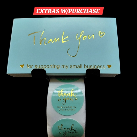 NWT - 550ct. 50 Thank You Cards 500 Thank You Stickers 3.5W x 2H - Picture 5 of 5